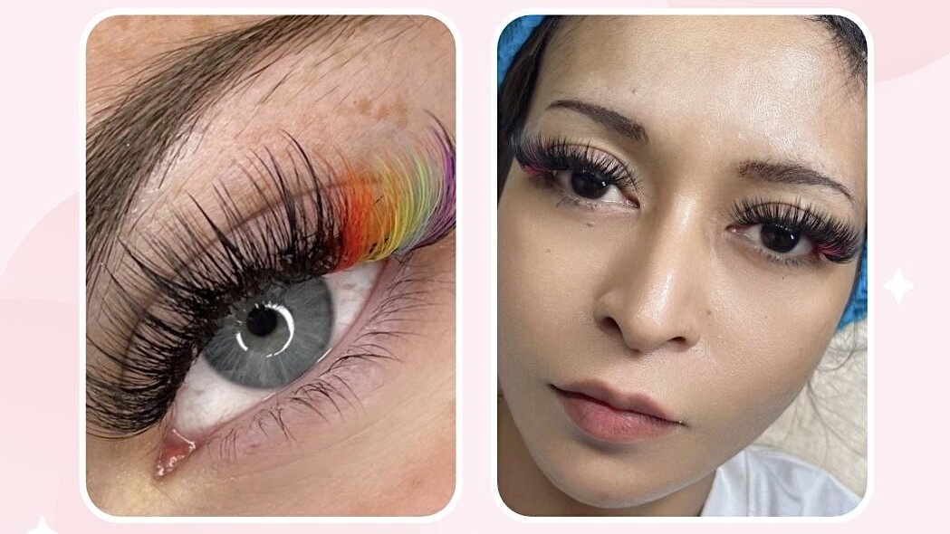 Colored Lash Style Extensions by Momo